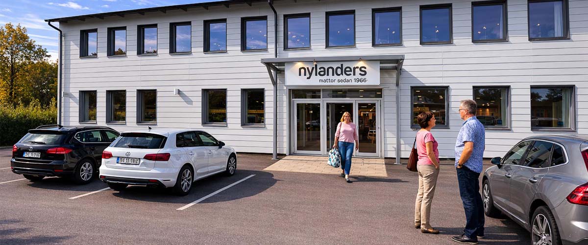 Nylanders Mattors butik i Dalsjöfors utanför Borås