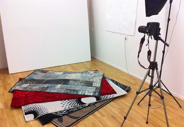 Fotografera mattor för hela slanten