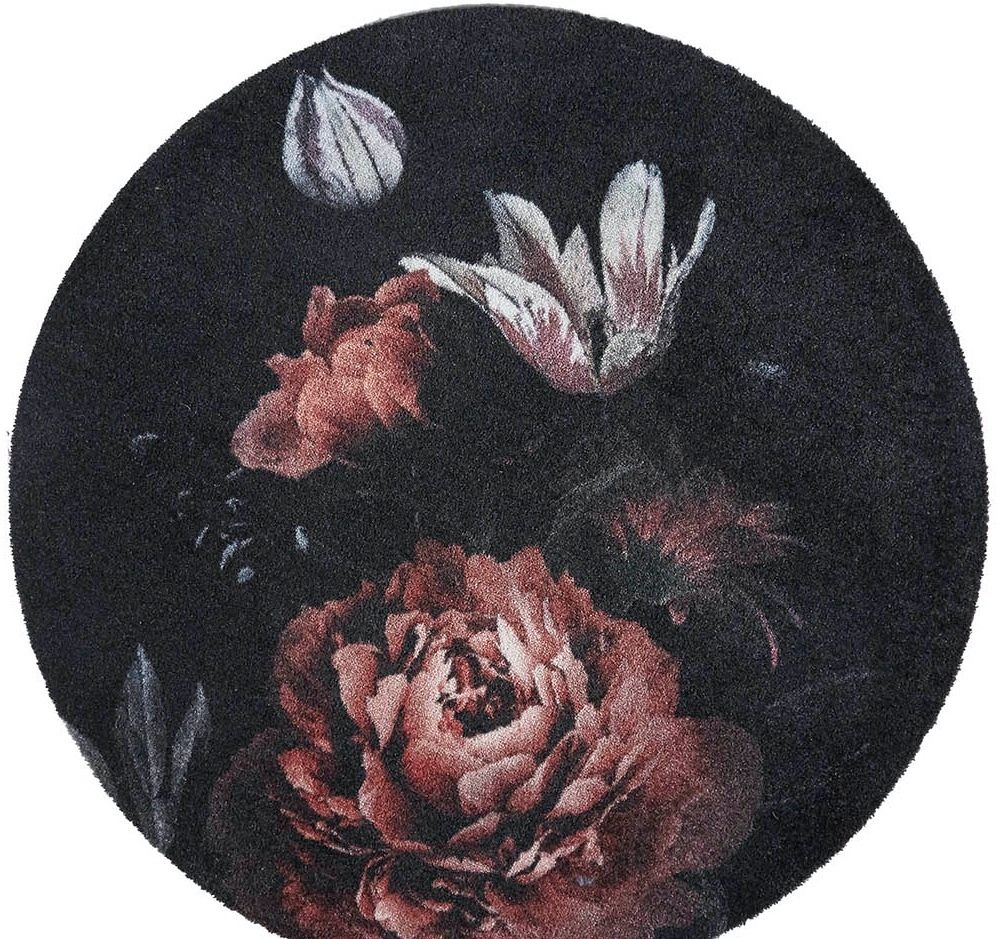 Gummerad matta Bella Rosa Rosa 100 cm rund
