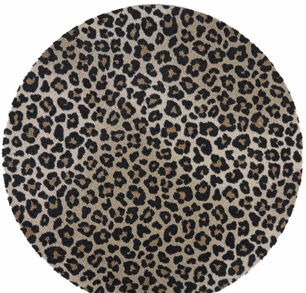 Badrumsmatta Leopard Leopard 100 cm rund