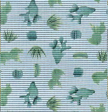 Badrumsmatta Sympa Nova Cactus Blue 65 cm bredd metervara