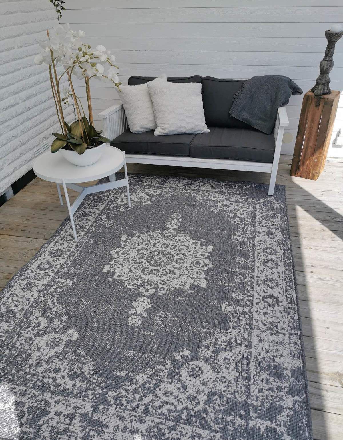 Balkong och altan Teneriffa Silver-vit 200 x 290 cm