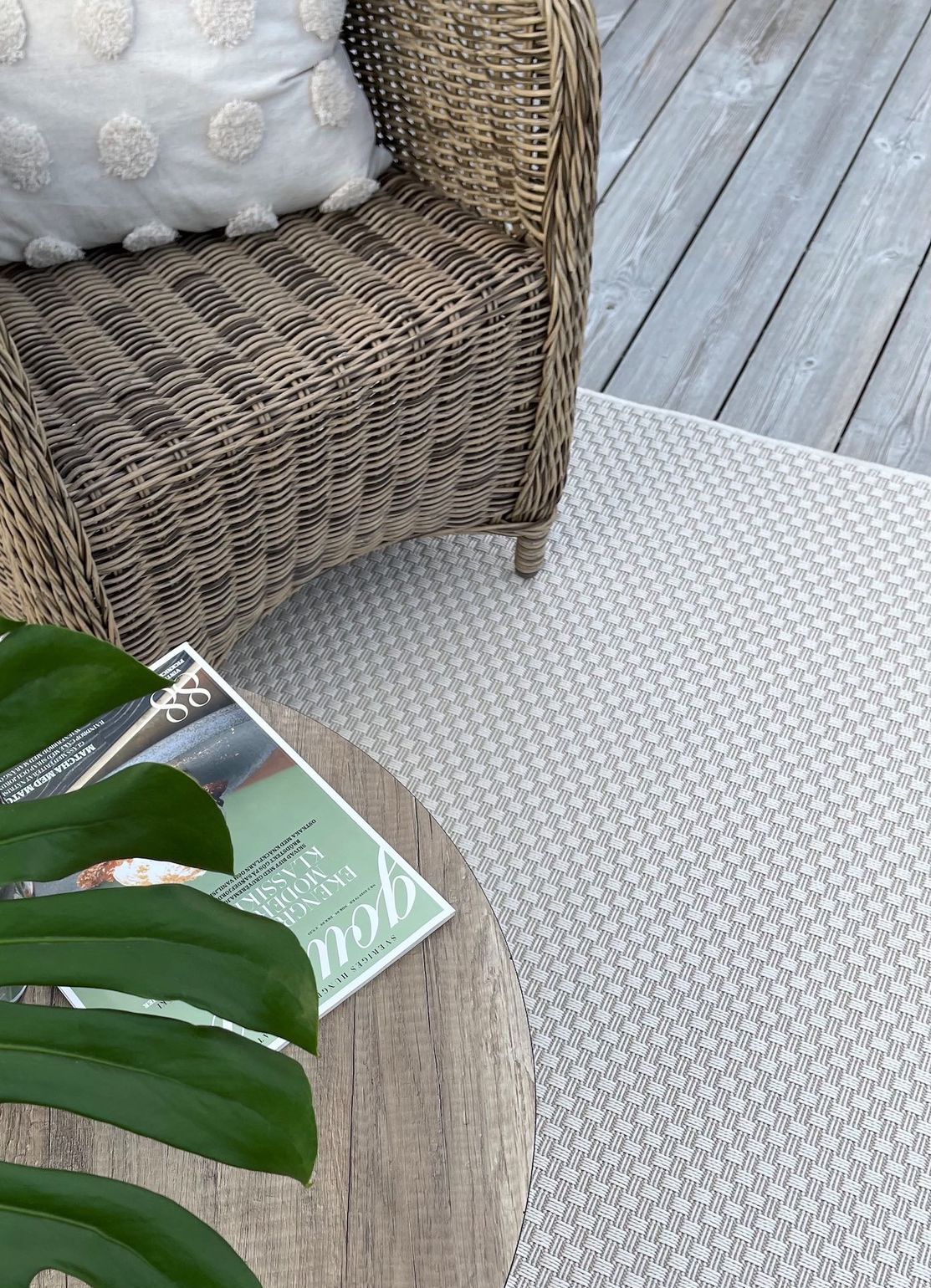 Balkong och altan Kimberley Creme 140 x 200 cm