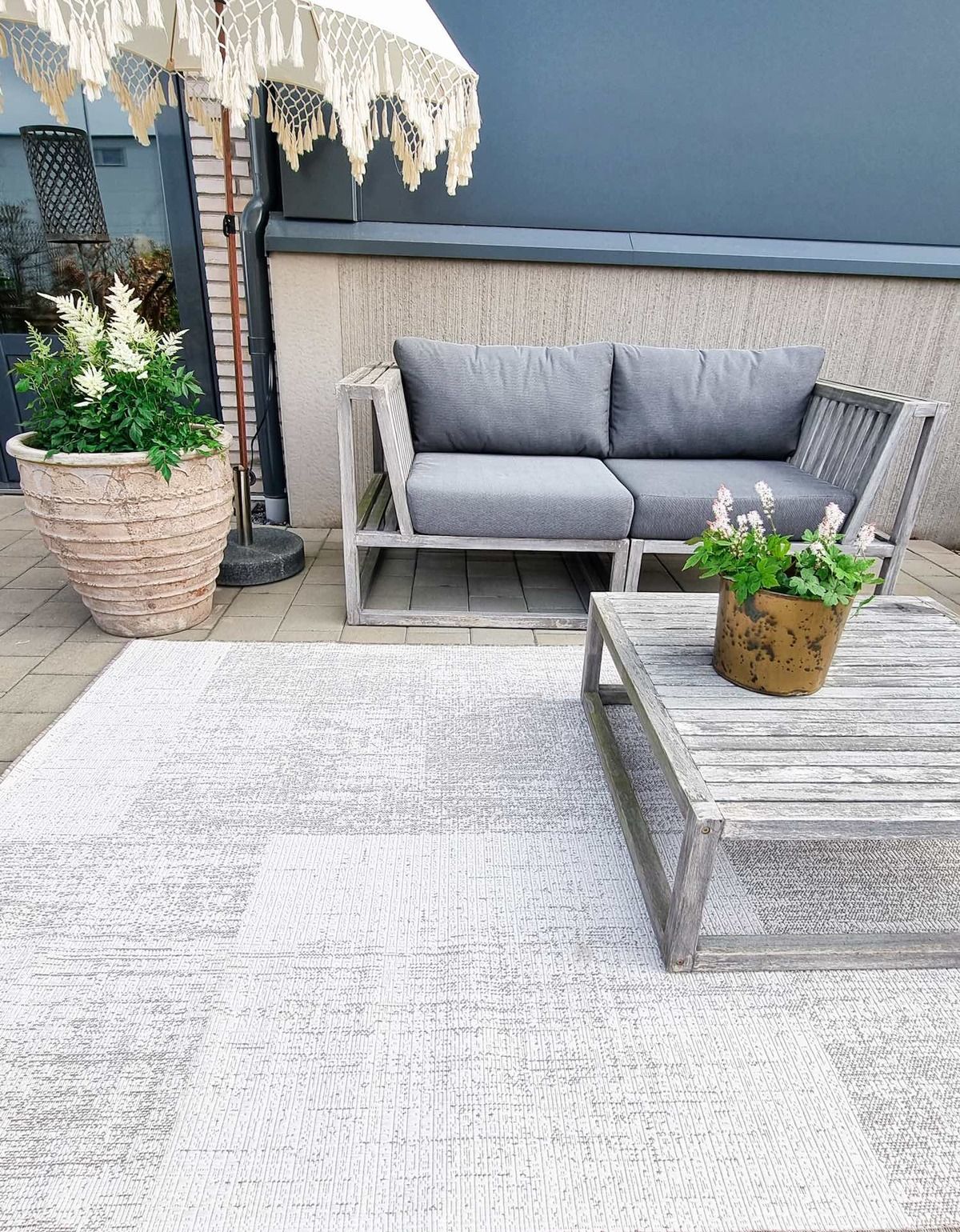 Balkong och altan Ibiza Vit-beige 200 x 290 cm