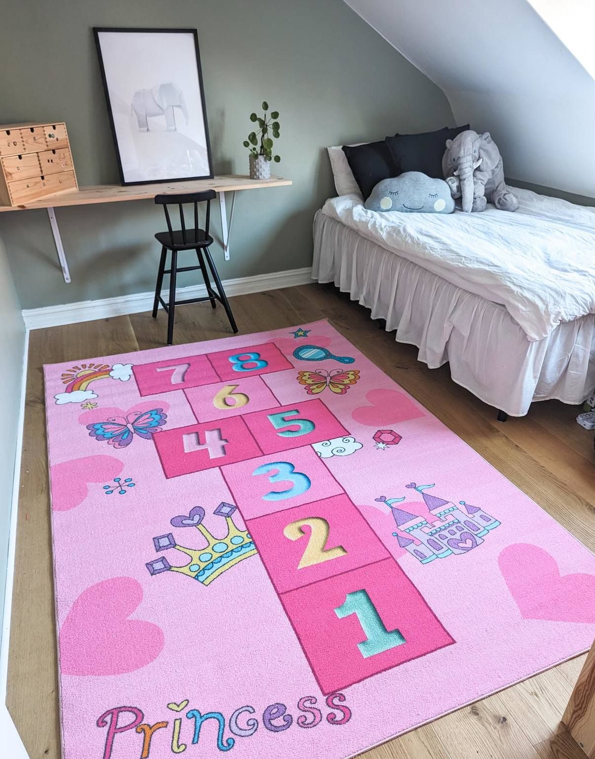 Barnmatta Hopp-i-Hage Rosa 80 x 150 cm