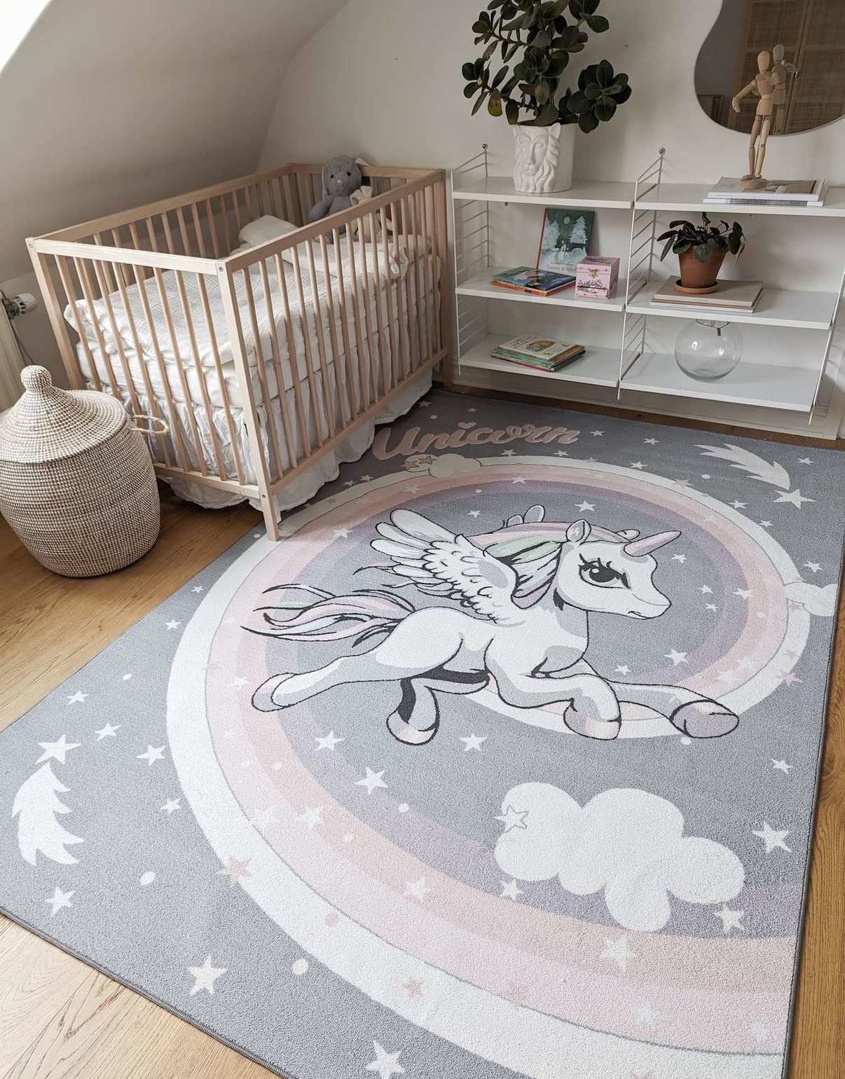 Barnmatta Licorne Grå 120 x 170 cm