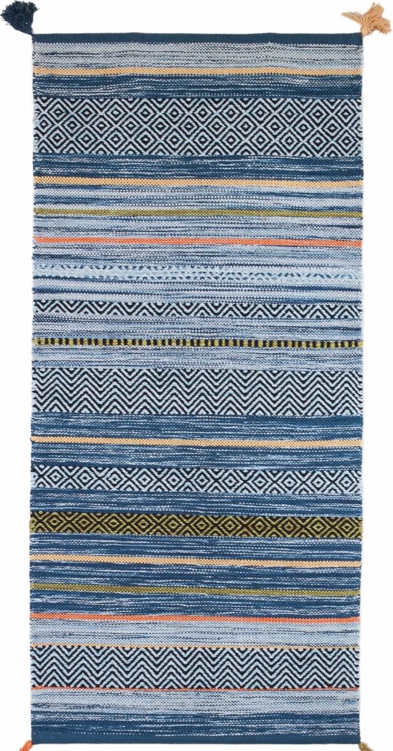 Bomullsmatta Hemse Blå 160 x 230 cm