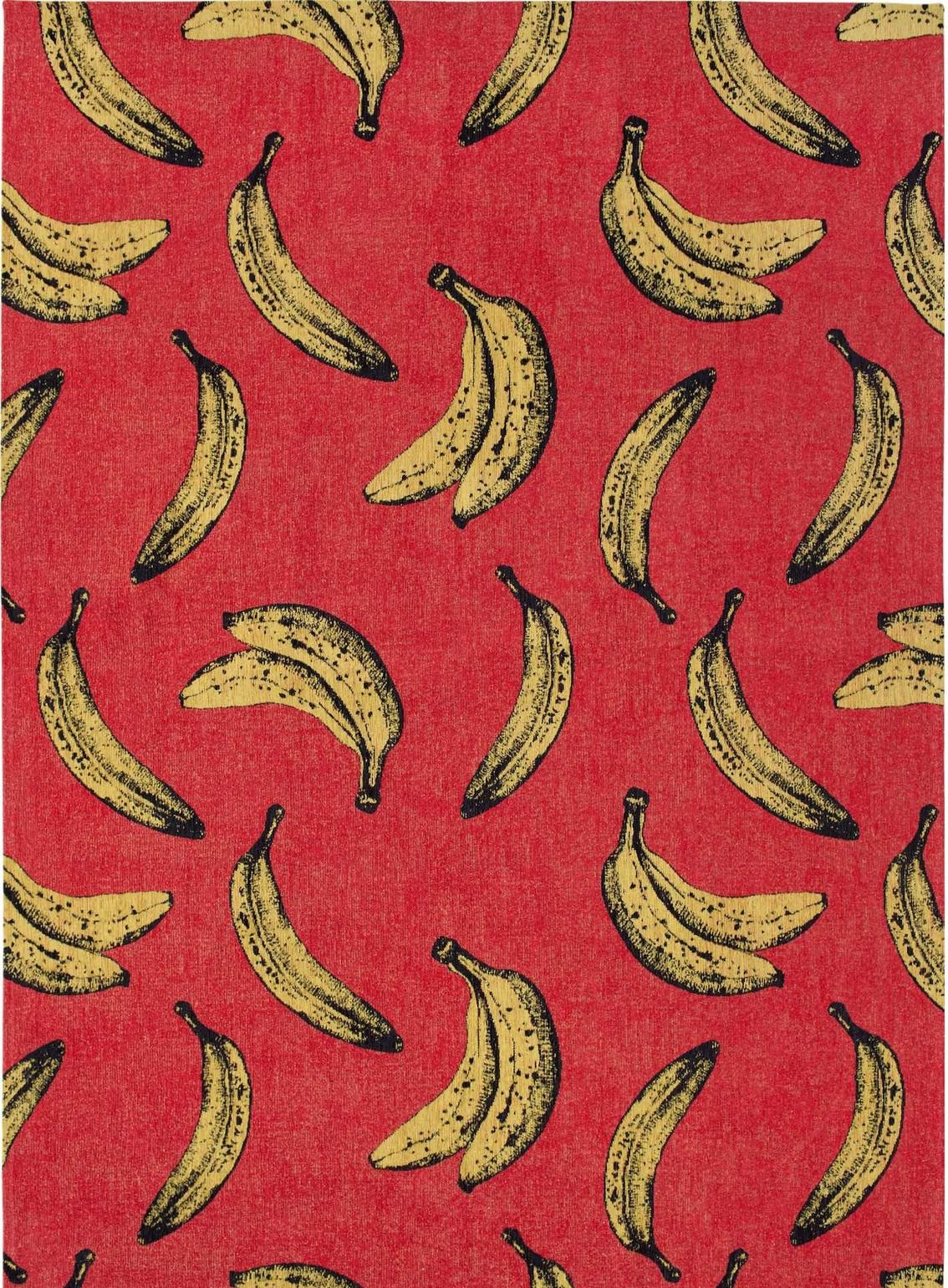 Chenille Banana - Pop Collection 9392 Miami Red 140 x 200 cm