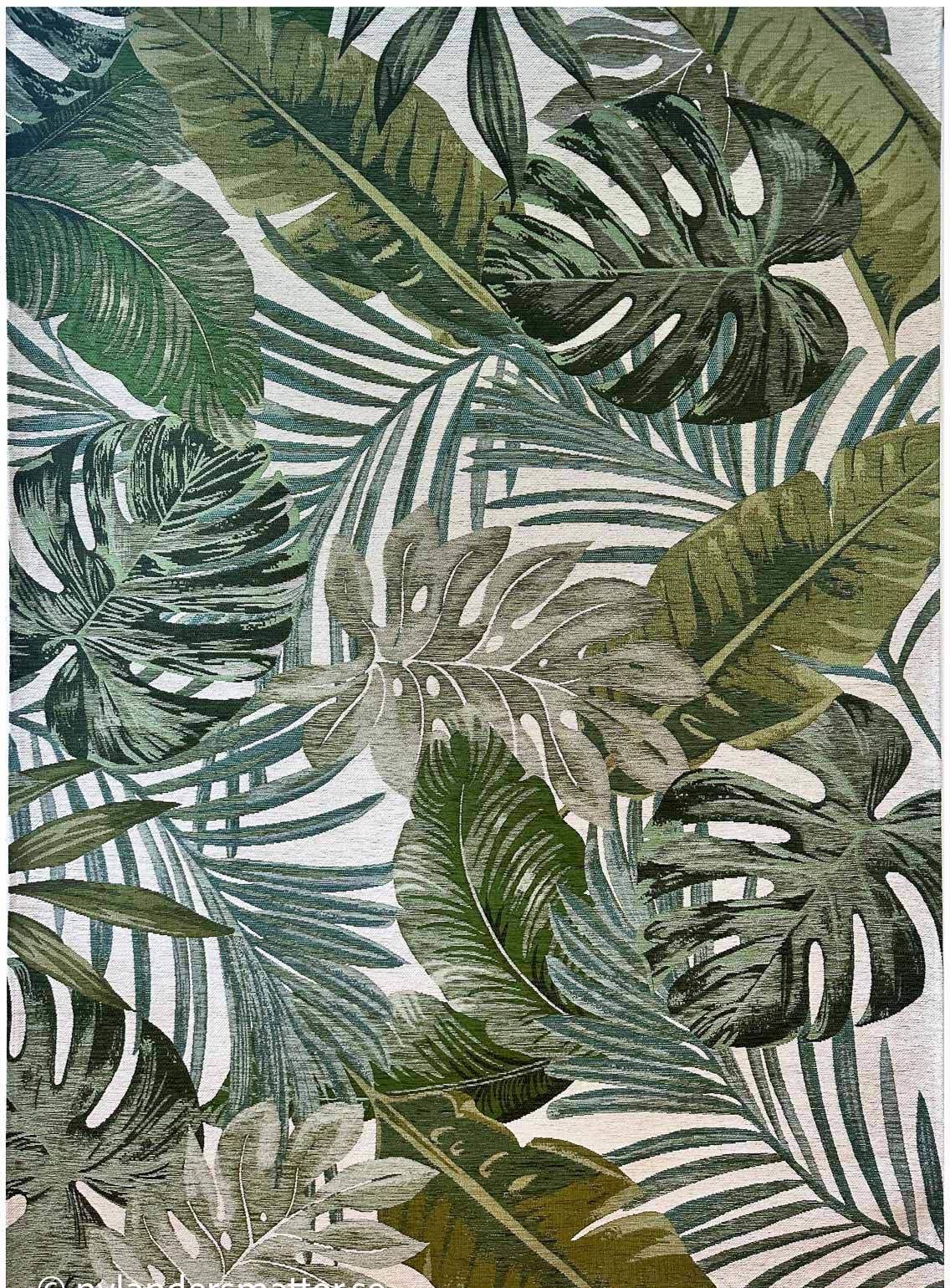 Chenille Borneo Grön/Sand 200 x 290 cm