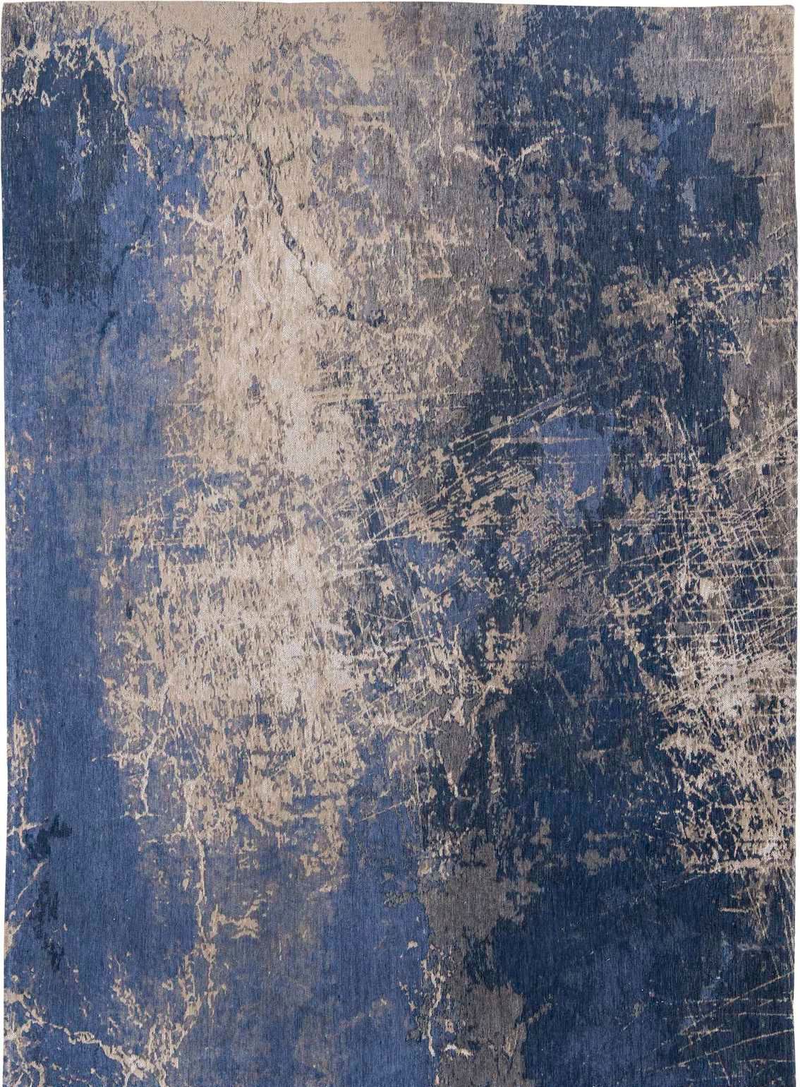 Chenille Cracks - Mad men Collection 8629 Abyss Blue 170 x 240 cm