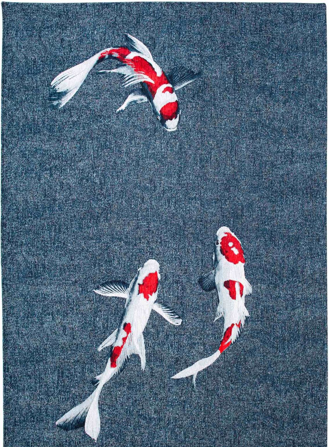 Chenille Koi - Pop Collection 9390 Japanese Pond 100 x 140 cm