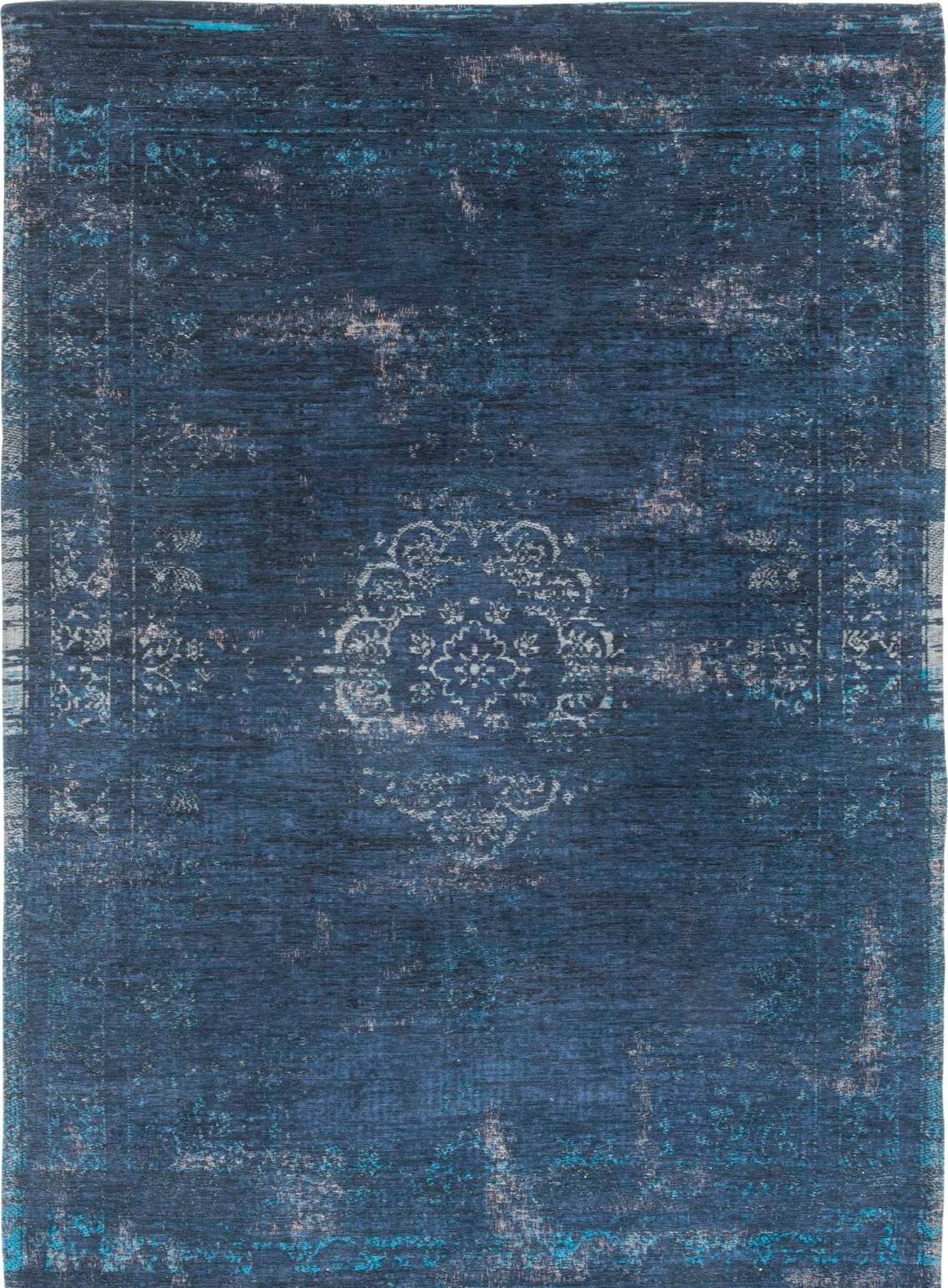 Chenille Medallion 8254 Blue Night 80 x 150 cm