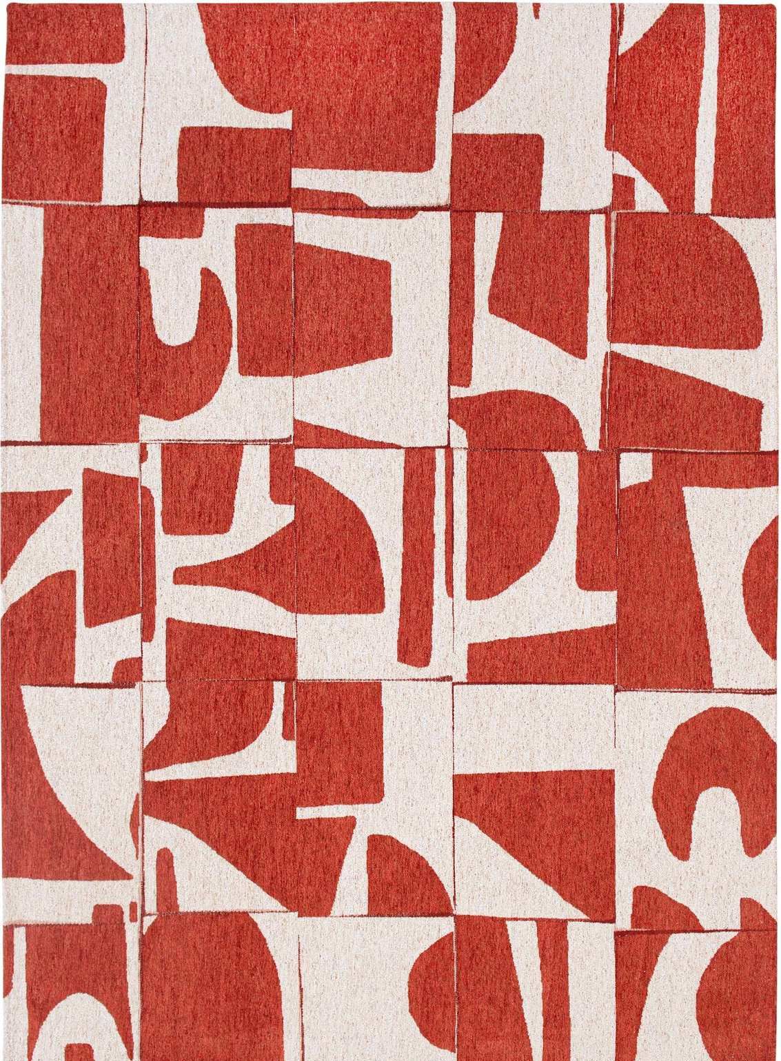 Chenille Papercut - Craft Collection 9364 Rust 170 x 240 cm