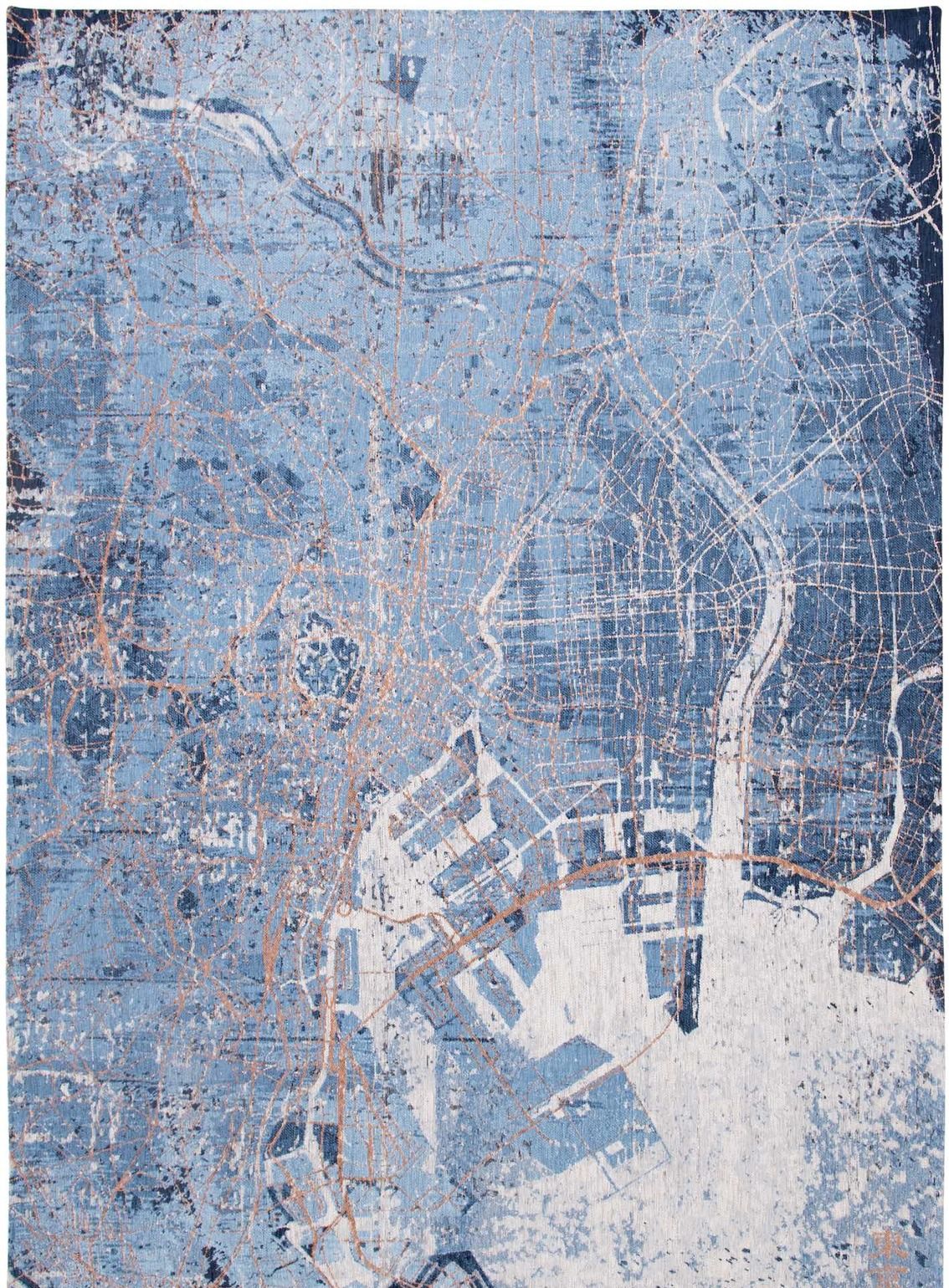 Chenille Tokyo - Cities Collection 9314 Conductive Blue 240 x 340 cm