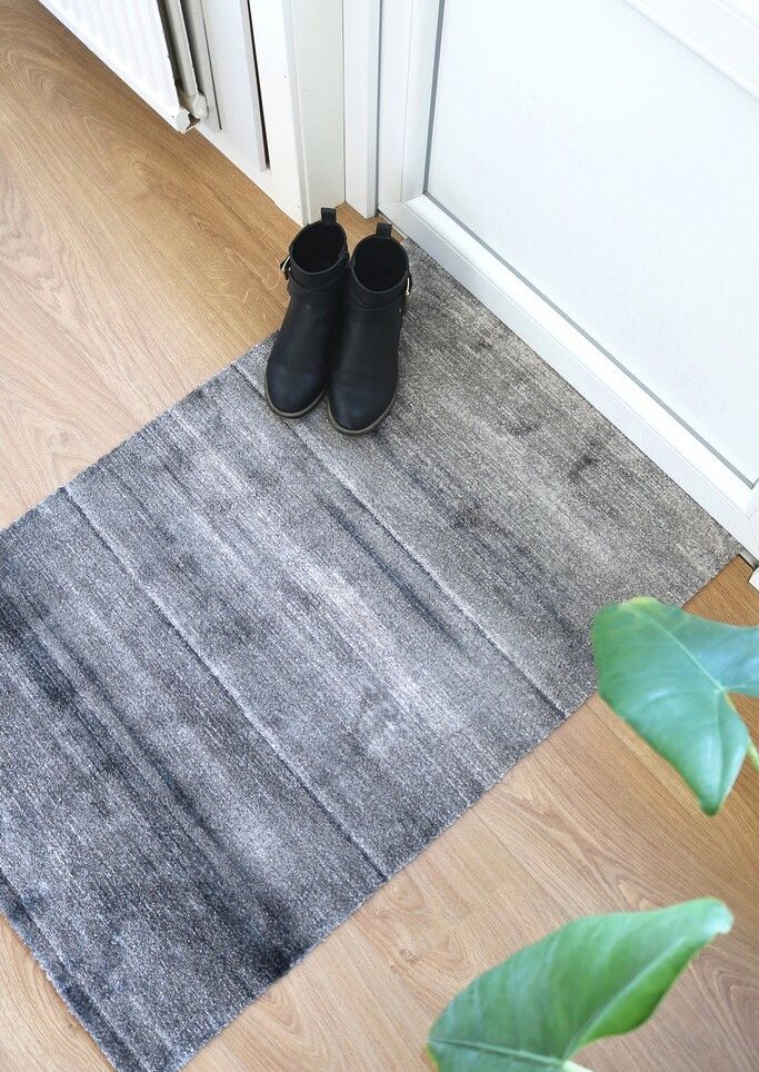 Dörrmatta Tully - 67 x 100 cm - Silver - Gummerad