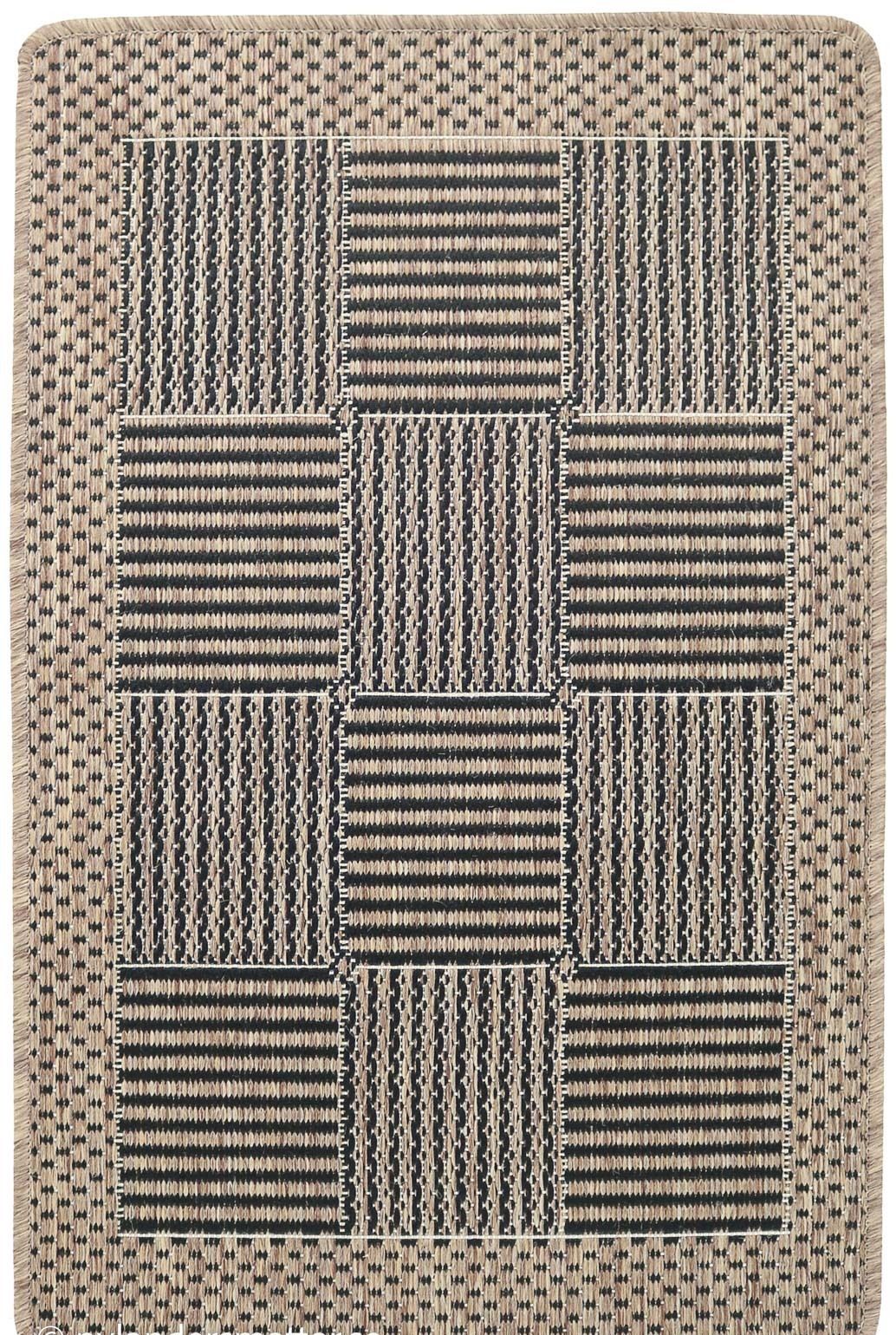 Flatvävd matta Rutan Brun 120 x 170 cm