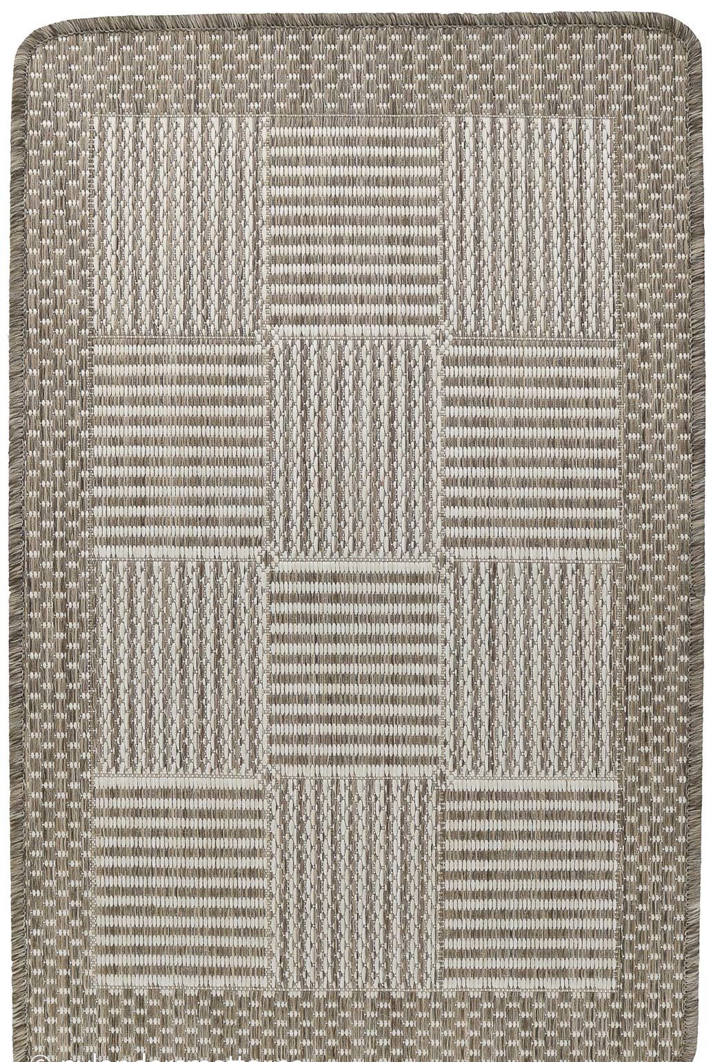 Flatvävd matta Rutan Sand 50 x  80 cm