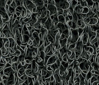 Dörrmatta på metervara Spaghetty Grå 120 cm bredd metervara