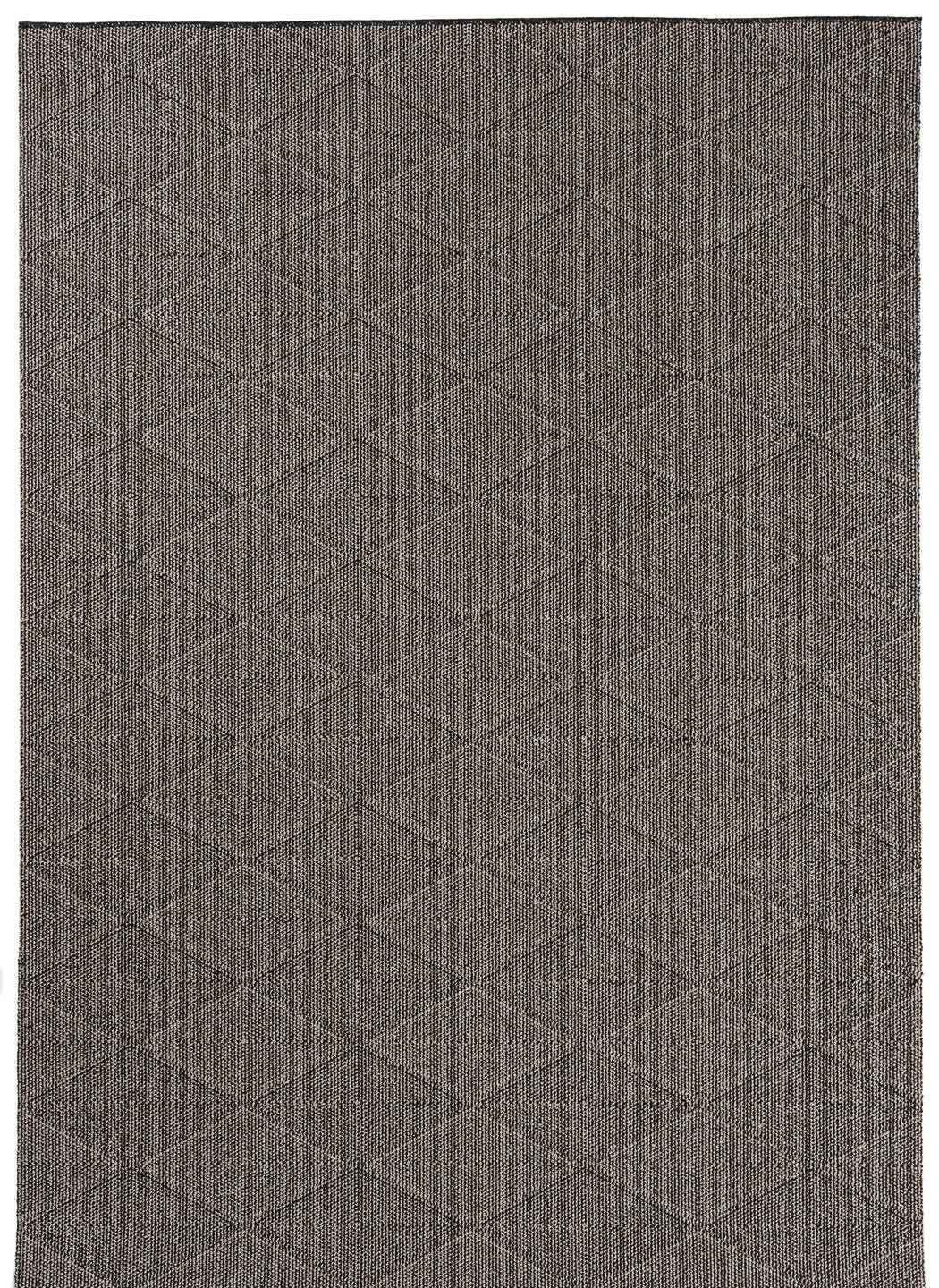 Gummerad matta Tirana Svart - Brun 80 x 230 cm