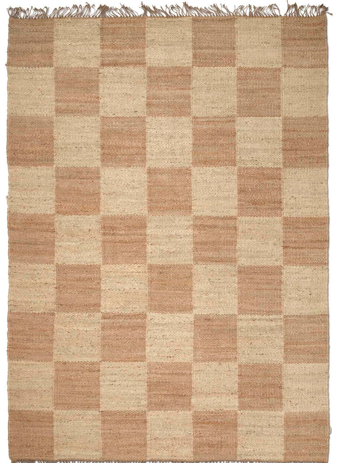 Jute & Sisalmattor Jute Squares Natural Jute 200 x 300 cm