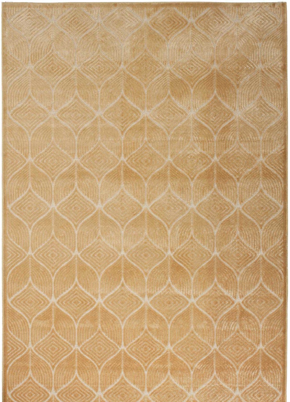 Konstsilkesmatta Claremont Mustard Yellow 140 x 200 cm