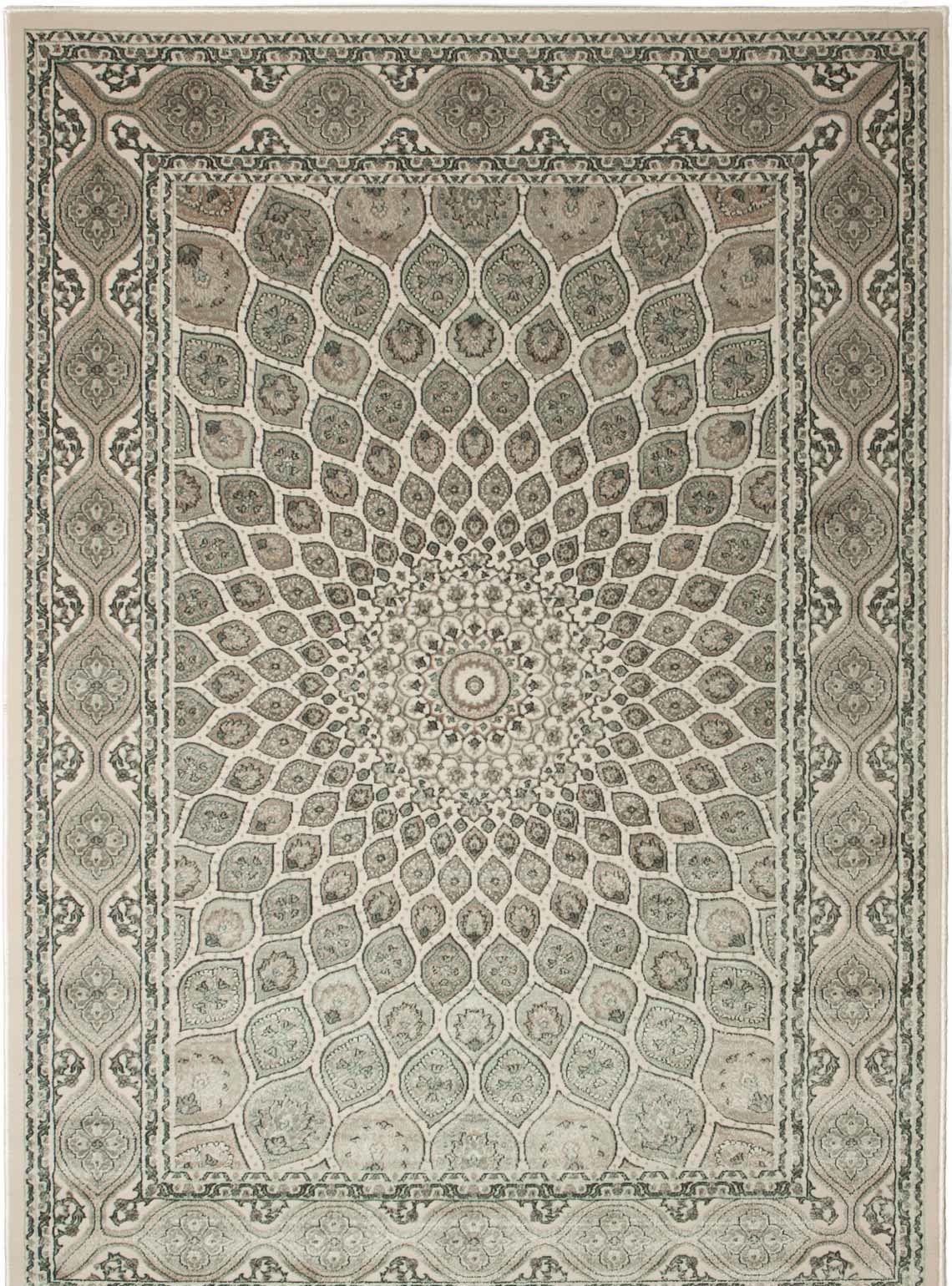 Konstsilkesmatta Nain Relief Ivory 80 x 200 cm
