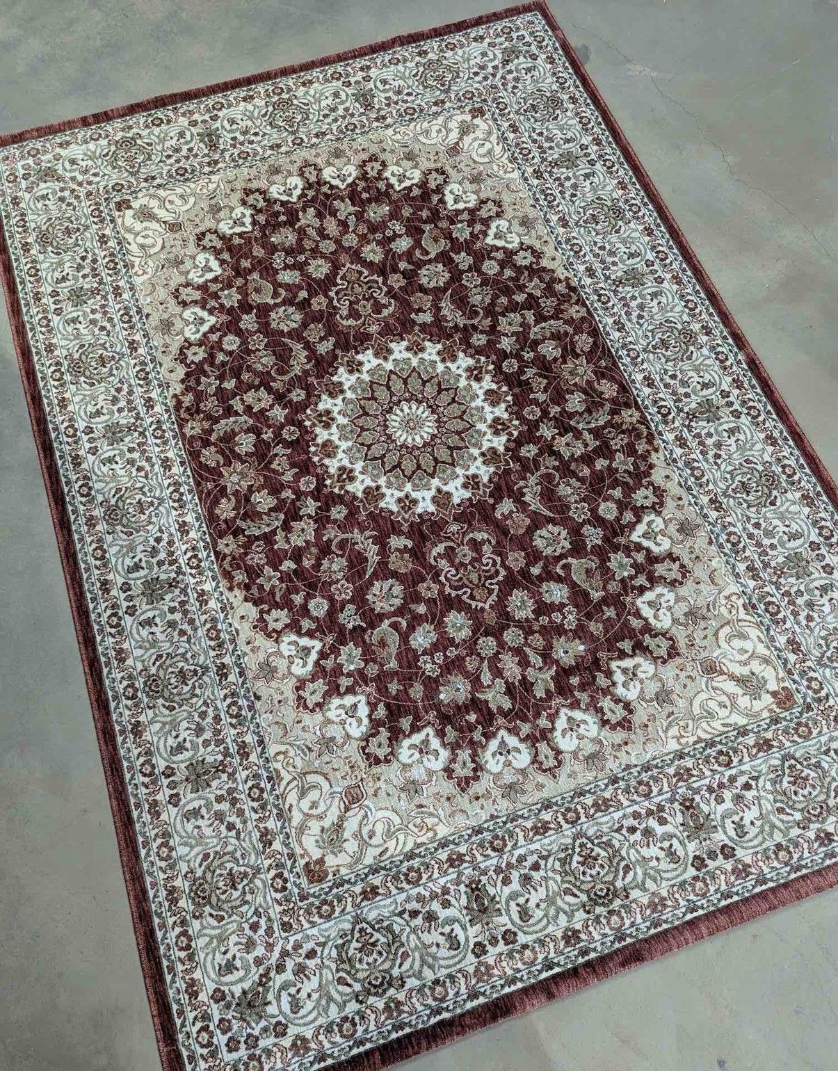 Konstsilkesmatta Palace - 200 x 290 cm - Ruby Luxe - Tunn