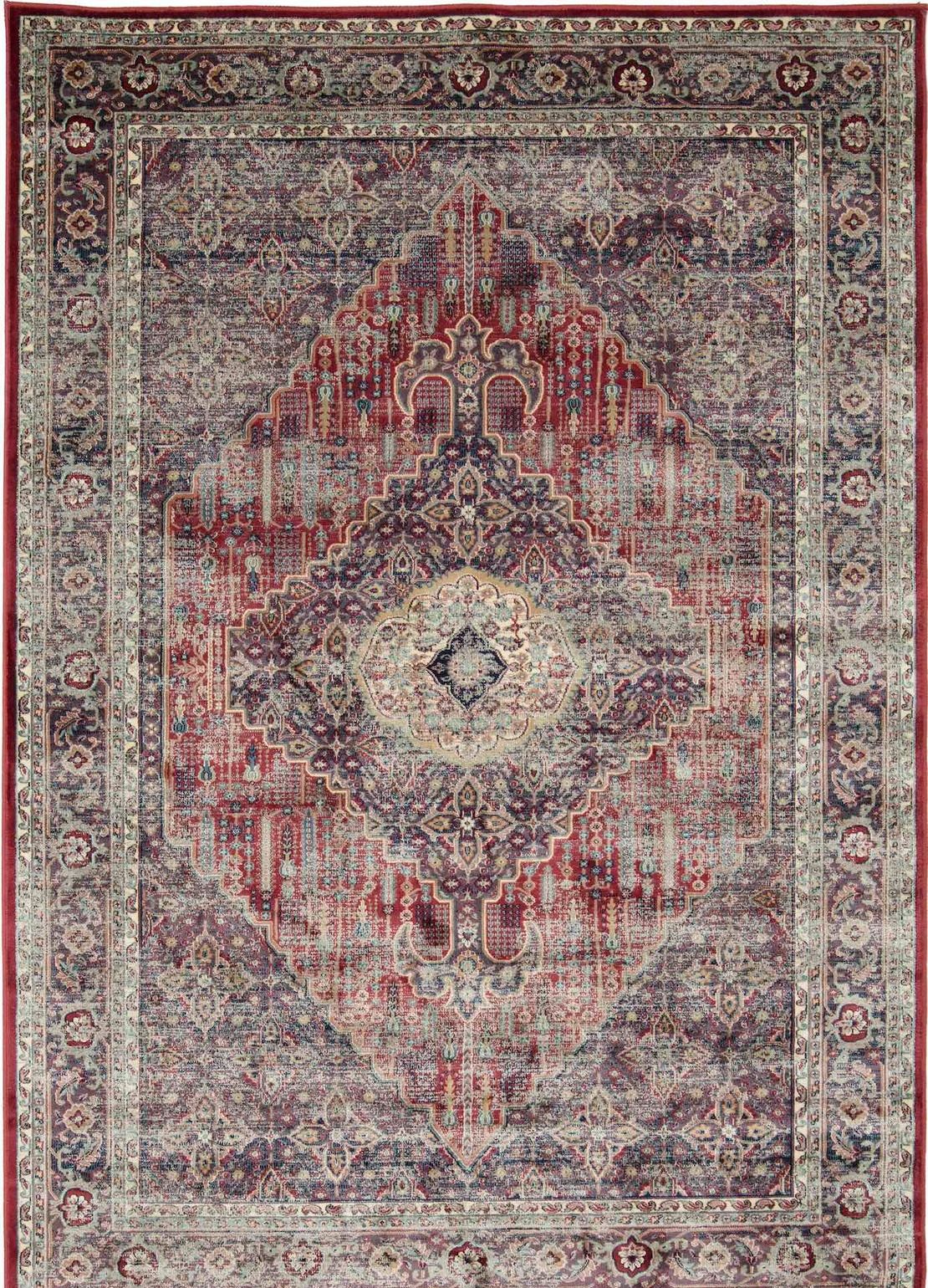 Konstsilkesmatta Vintage Medallion Red 160 x 230 cm