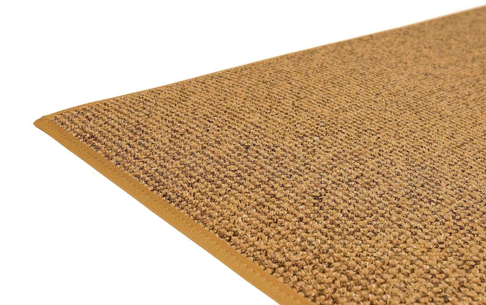 Måttbeställd matta Tweed Gul rund