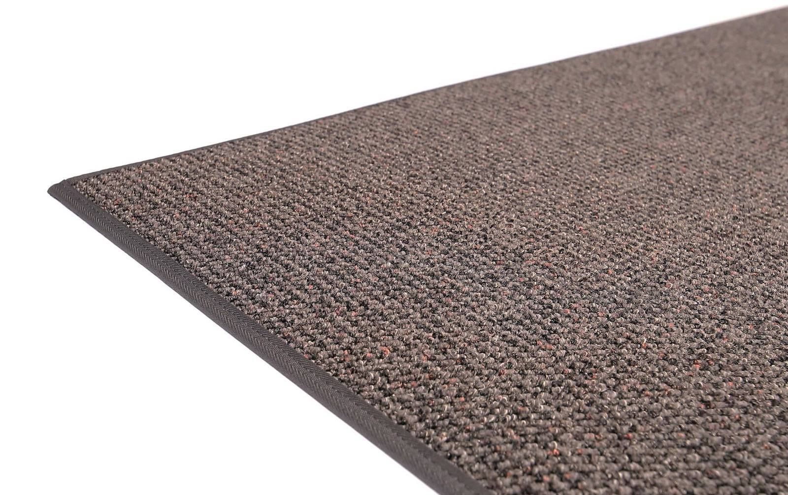 Måttbeställd matta Tweed Mörkgrå rund