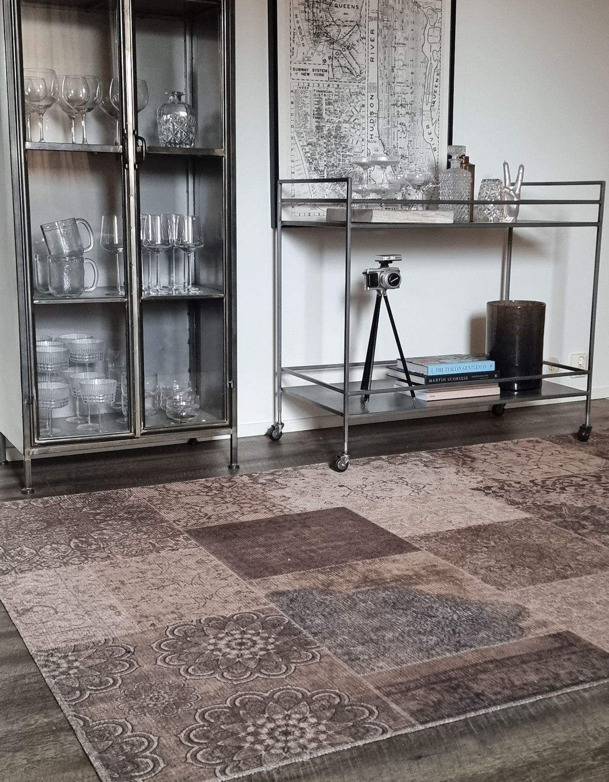 Patchworkmatta Cosmo Taupe 200 x 290 cm