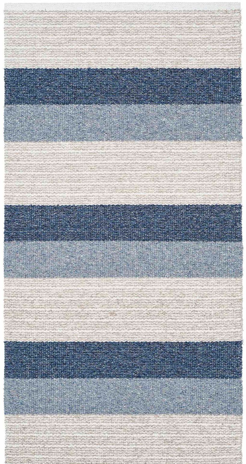 Plast- och garnmatta Myra Blue 70 x 340 cm