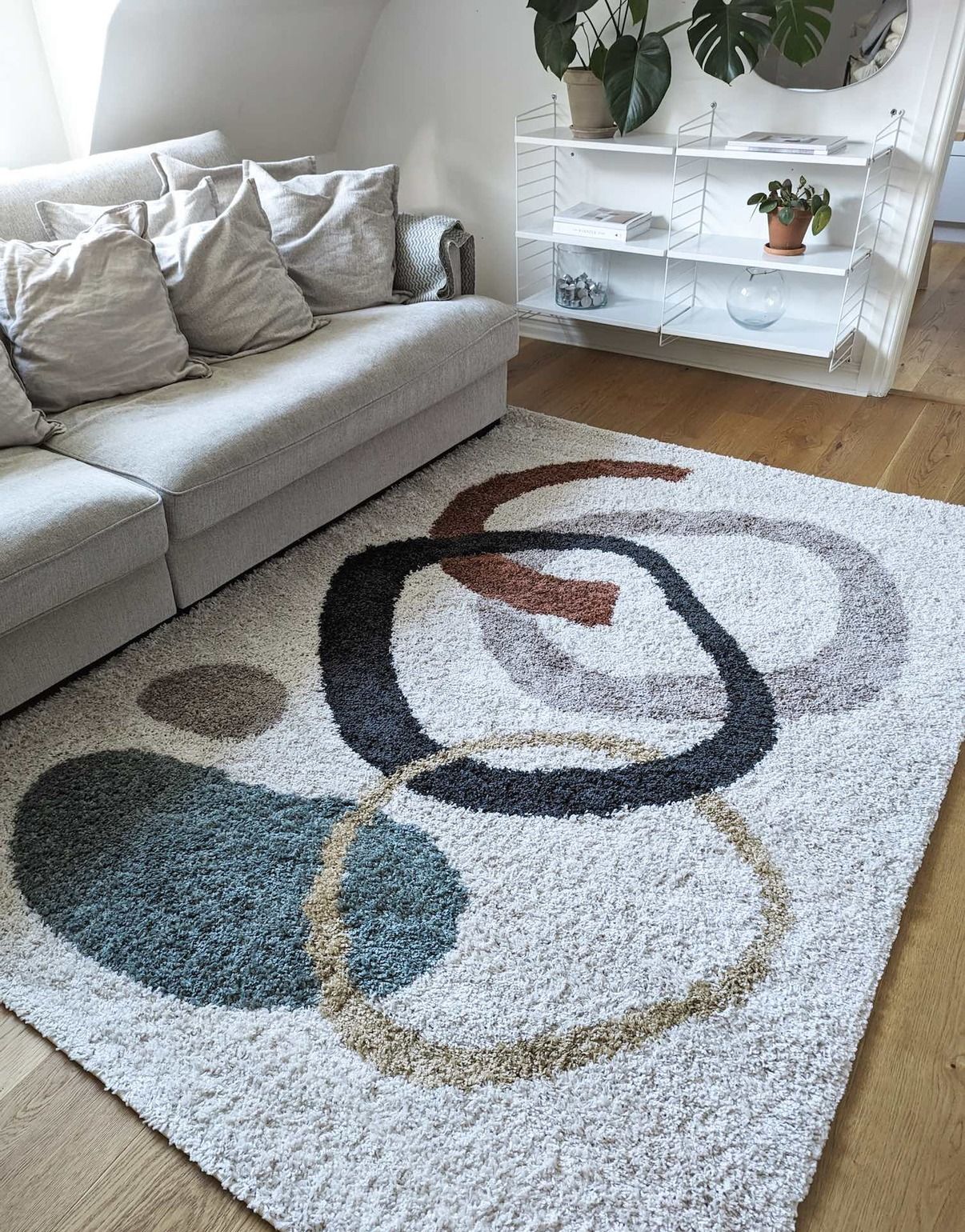 Ryamatta Gallery of Art Circle Vit/Multi 200 x 290 cm