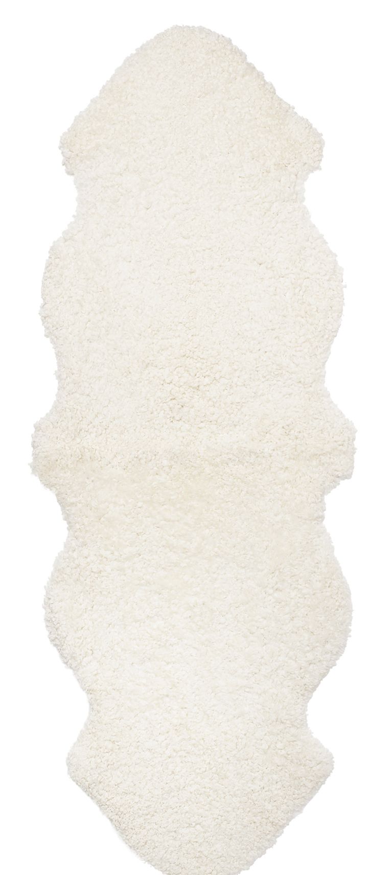 Skinn Curly 2-set White 60 x 180 cm