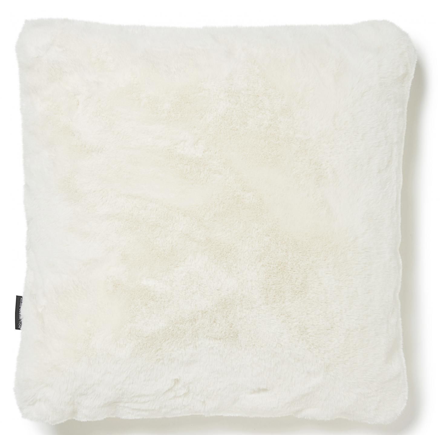 Skinn Fluffy kudde i fuskpäls Ivory 45 x  45 cm
