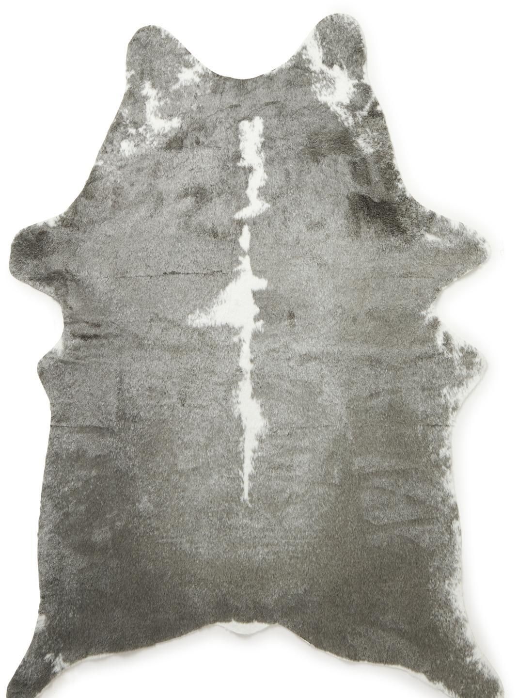 Skinn Grim Cowhide - Fejkad kohud Grey/White 150 x 200 cm