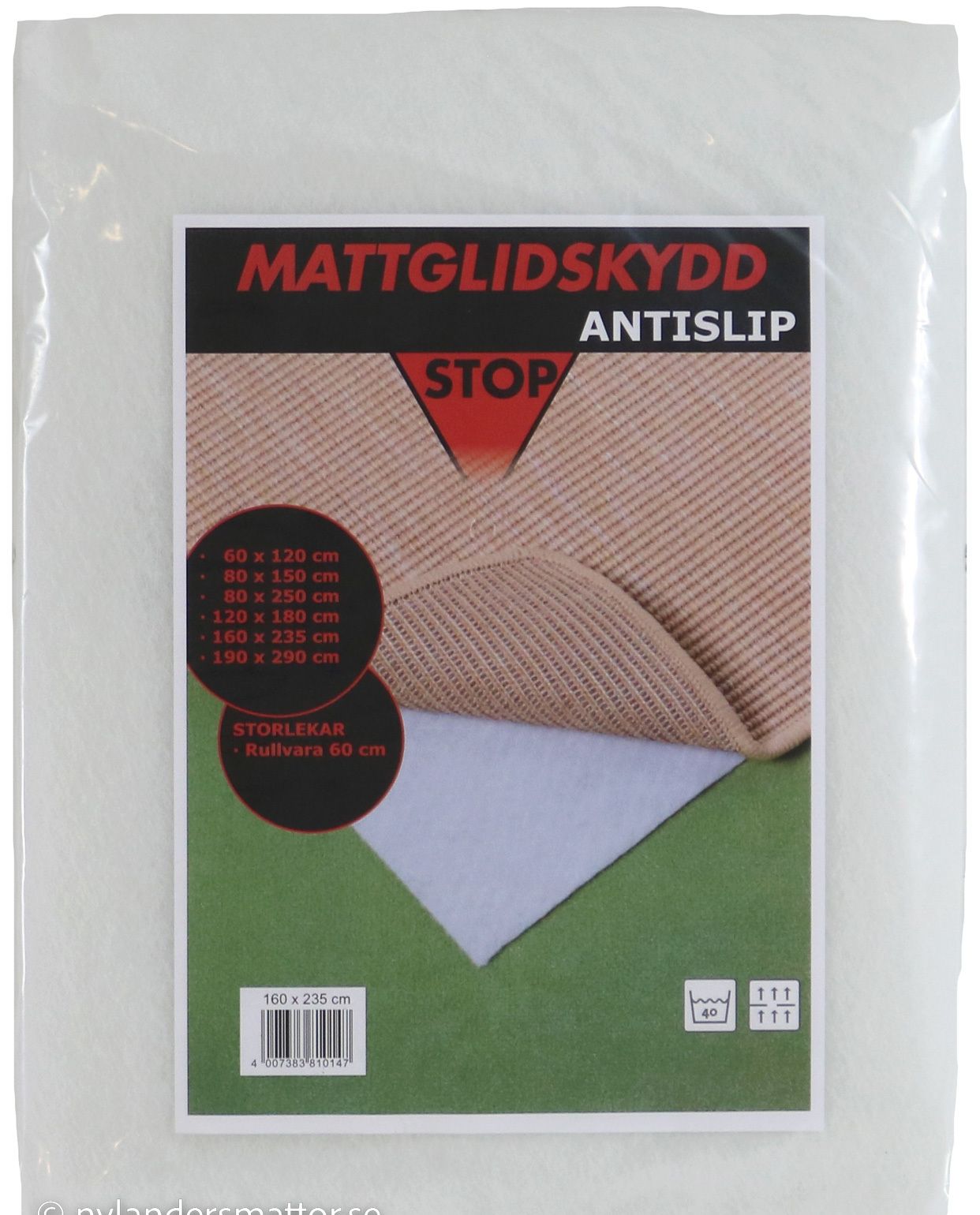 Tillbehör Antislip filt Vit 120 x 180 cm