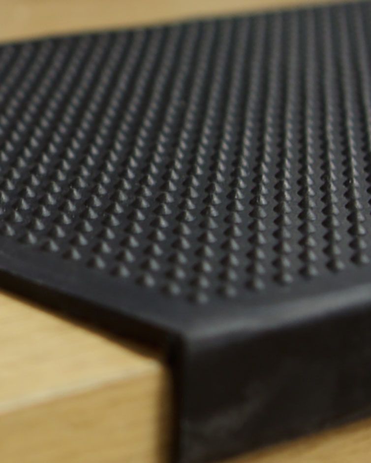 Trappmatta Gummisteg Svart 25 x  75 cm