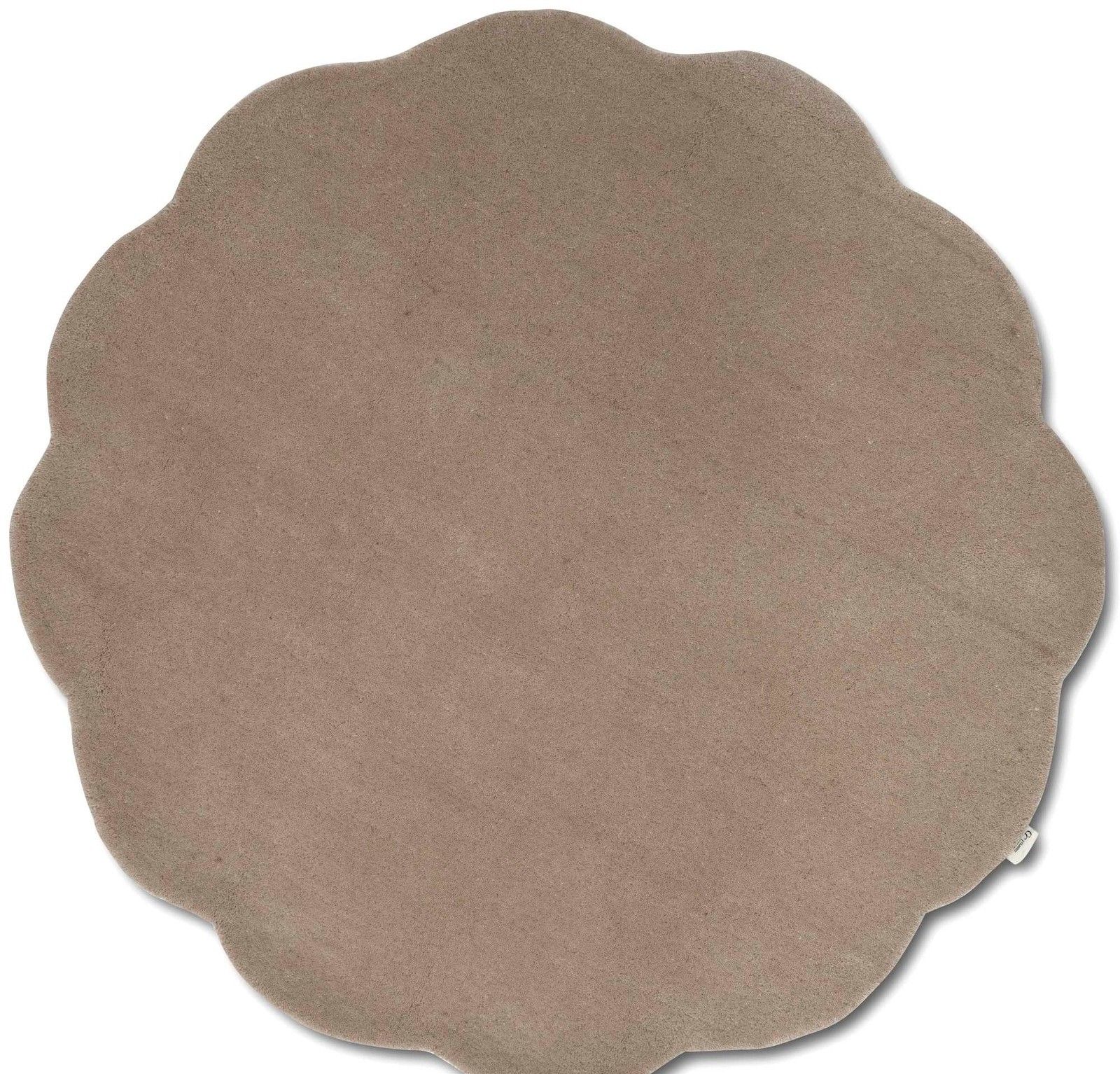 Ullmatta Shell - 120 cm rund cm - Beige - Lättstädad