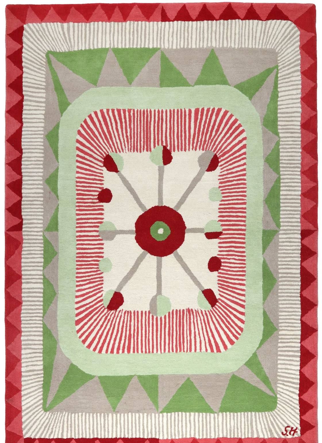Ullmatta Zigzag Röd 160 x 230 cm